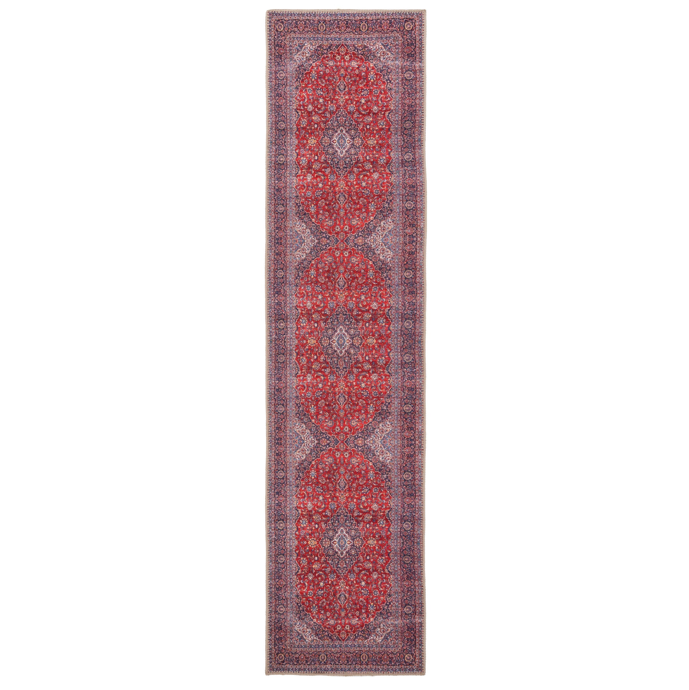 Flatwoven Washable Red Oriental Area Rug - Tullow