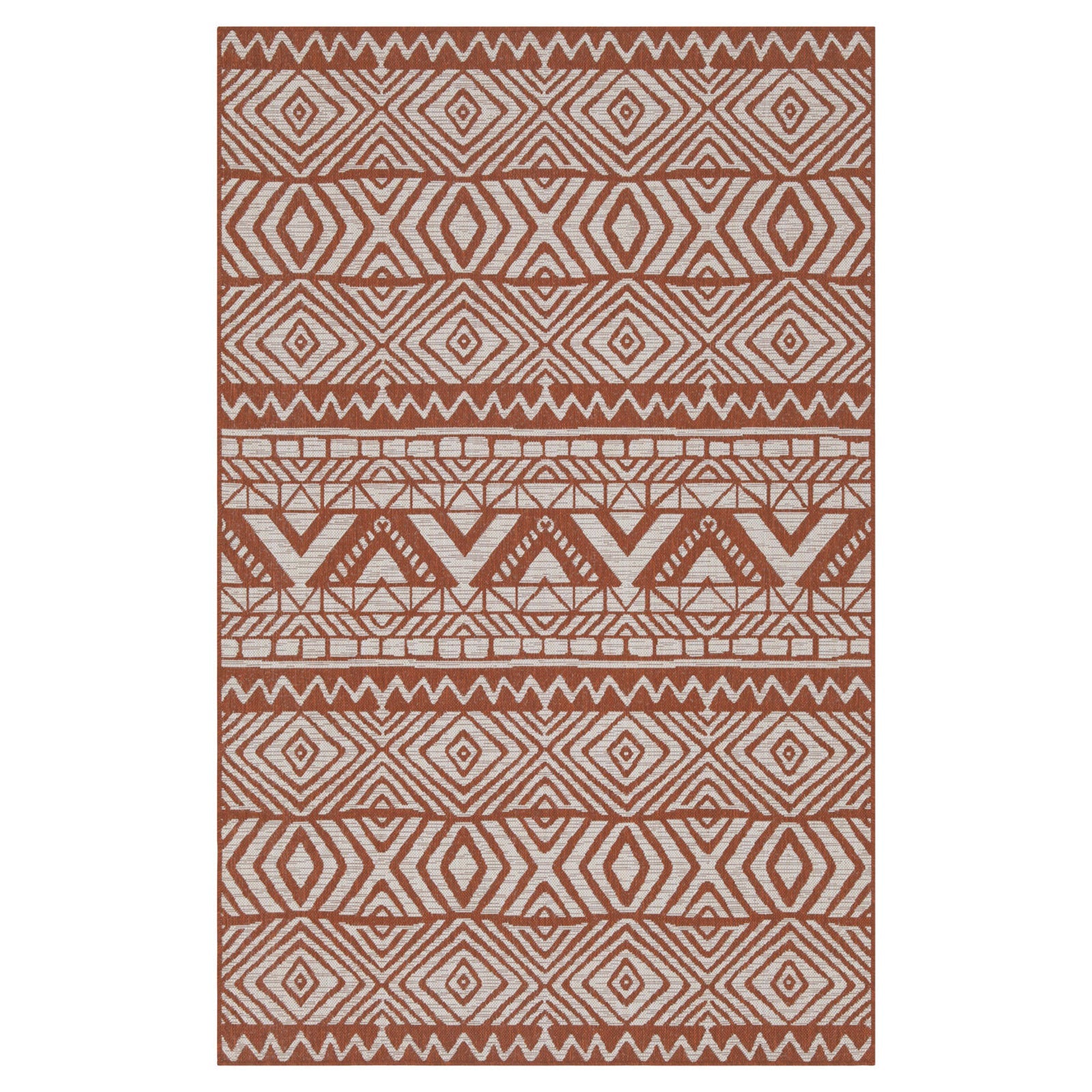 Dark Terra Flatweave Indoor Outdoor Rug - Ruskin