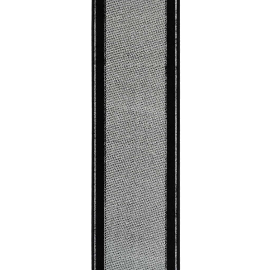 Black Border Stair Carpet Runner - Cut to Measure