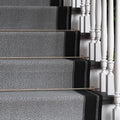 Black Border Stair Carpet Runner - Cut to Measure