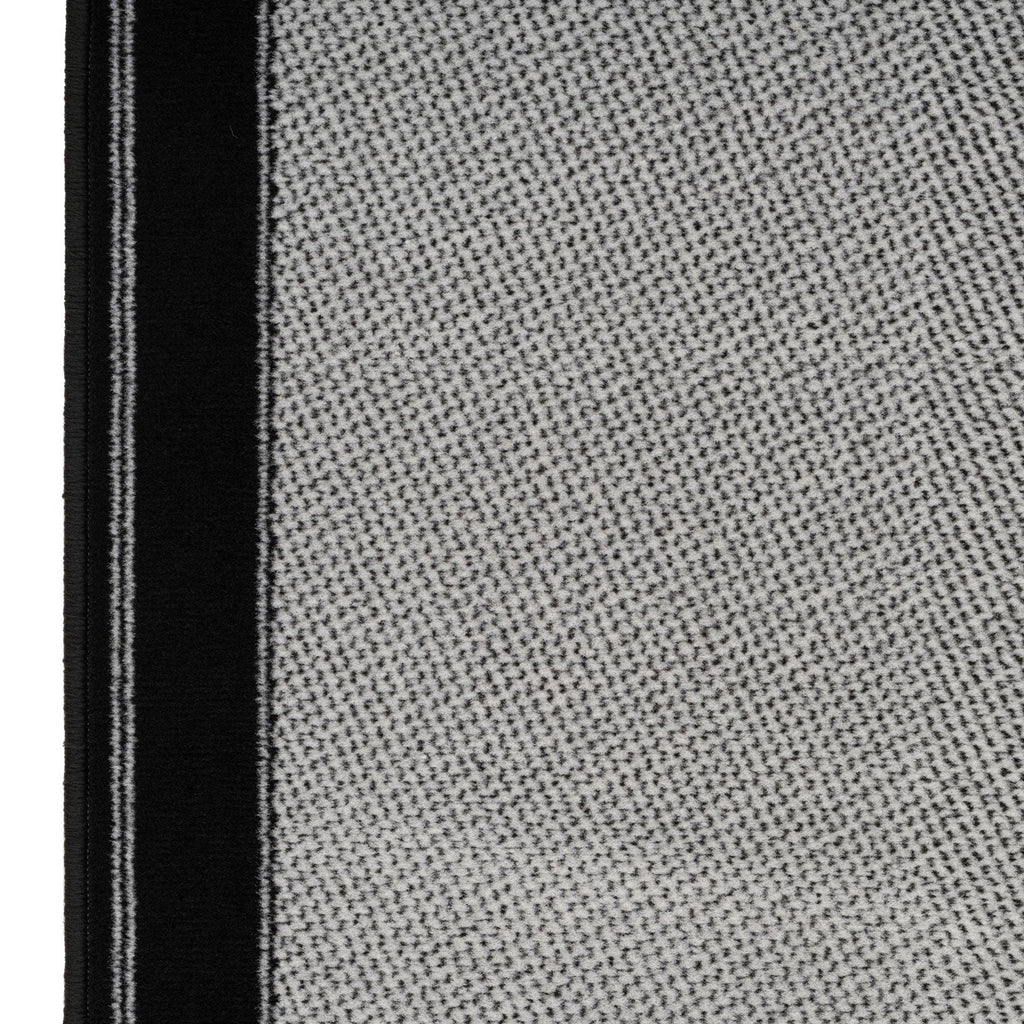 Black Border Stair Carpet Runner - Cut to Measure
