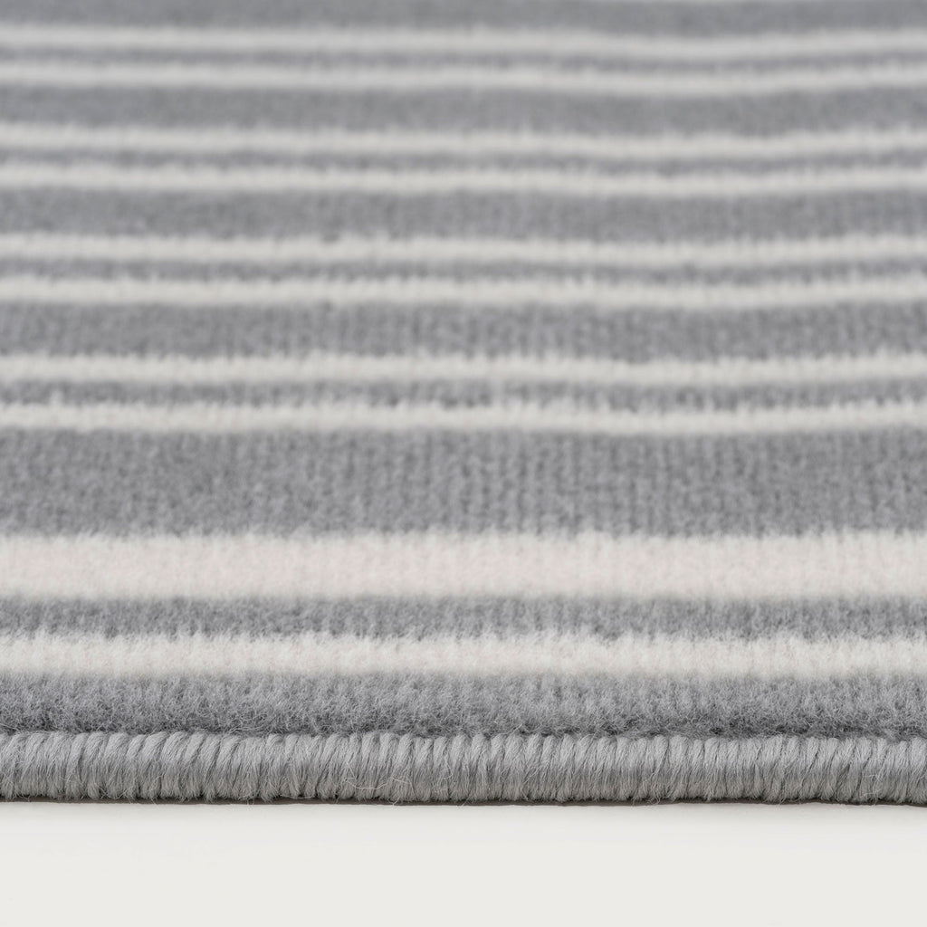 Grey Striped Stair Carpet Runner - Cut to Measure