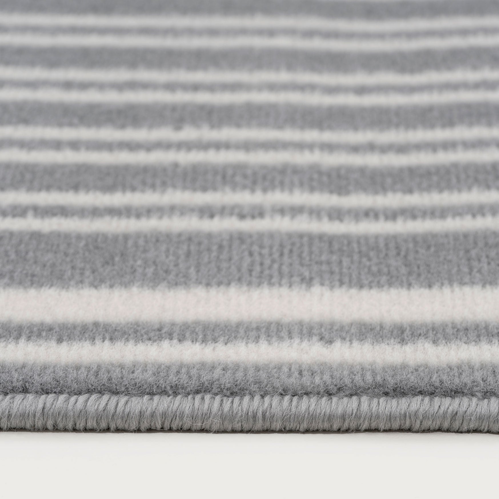 Grey Striped Stair Carpet Runner - Cut to Measure