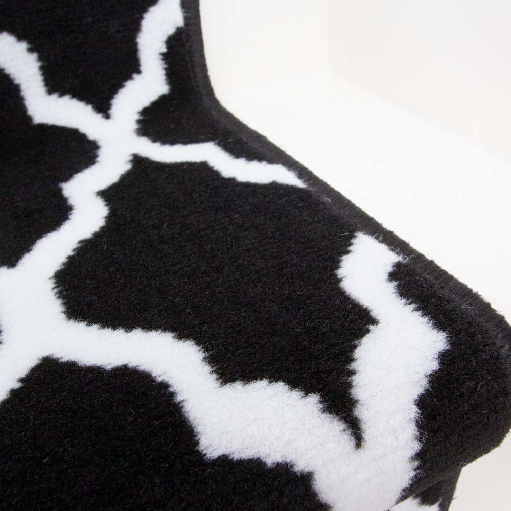Black Trellis Stair Carpet Runner - Cut to Measure