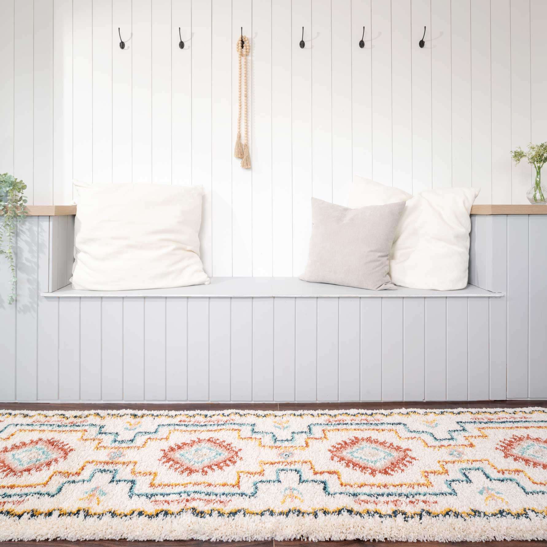 Super Soft Aztec Berber Shaggy Runner Rug