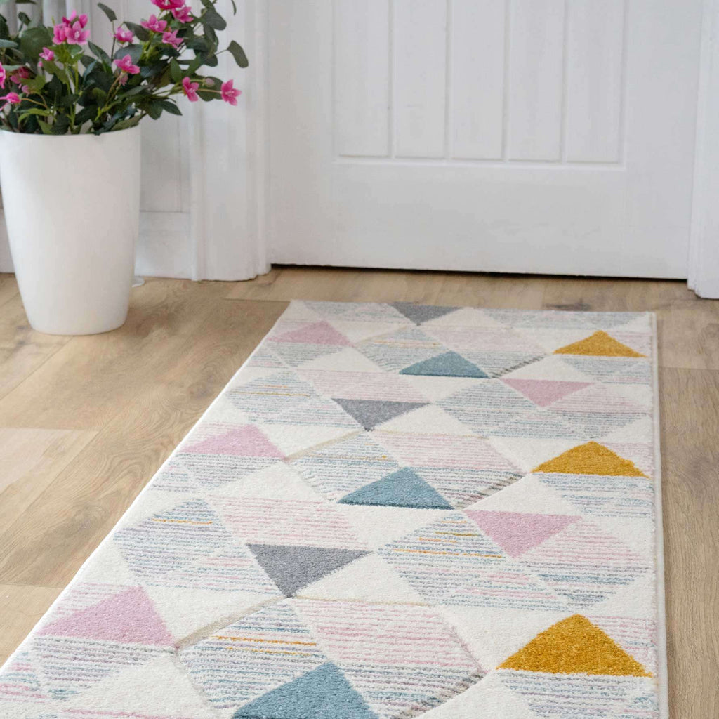 Pastel Pentagon Hallway Runner Rug