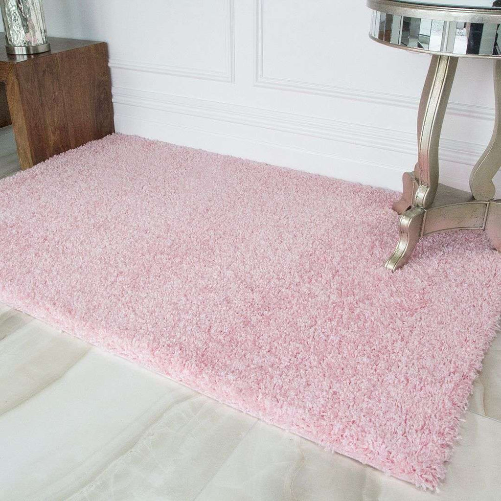 Baby Pink Shaggy Runner Rug