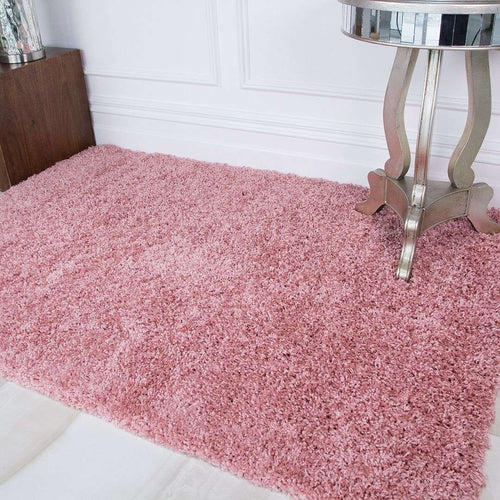 Blush Pink Shaggy Rug