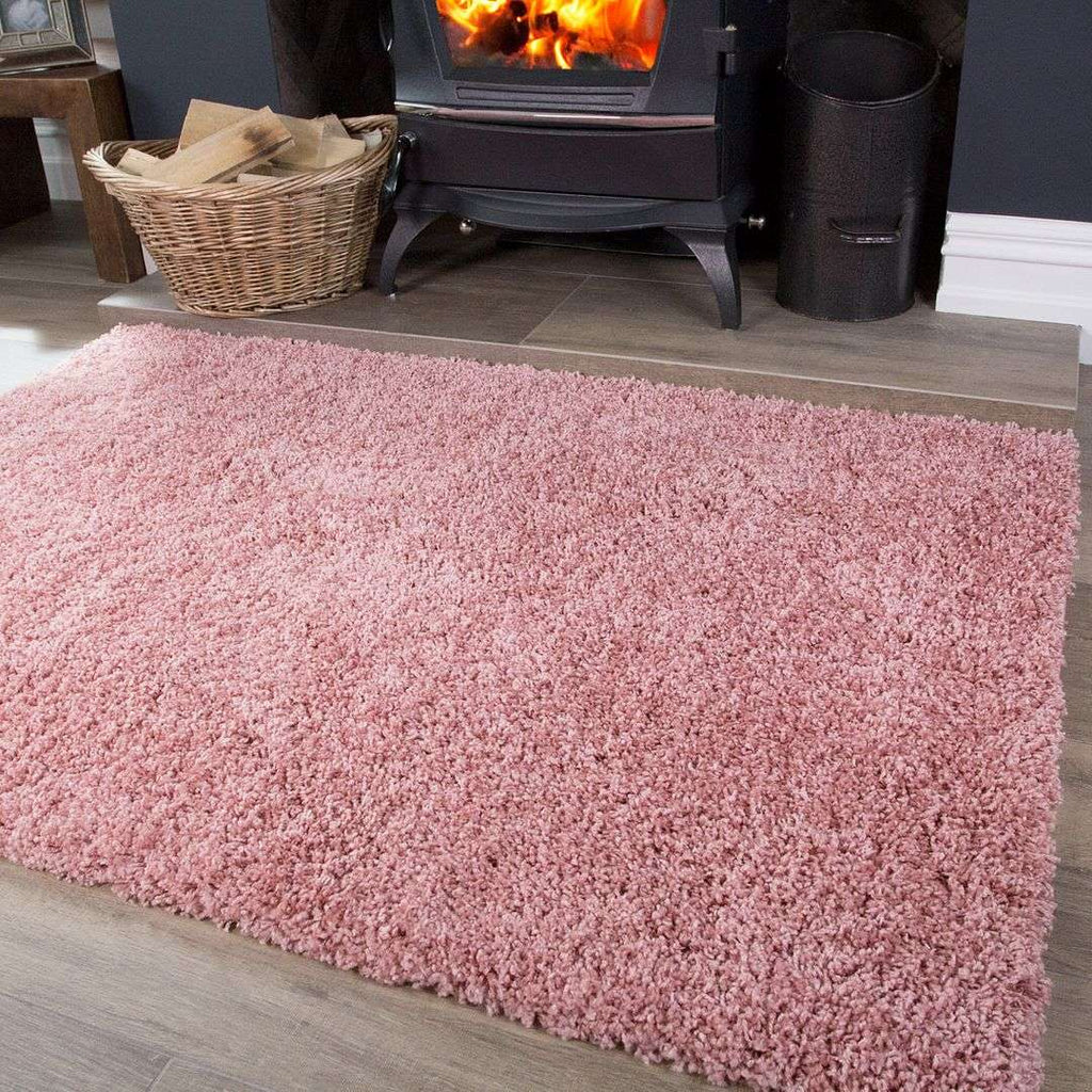 Blush Pink Shaggy Rug
