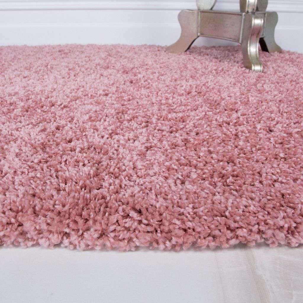 Blush Pink Shaggy Rug