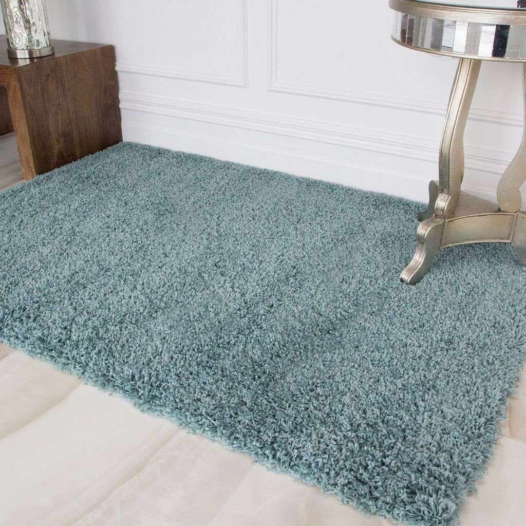 Duck Egg Shaggy Runner Rug