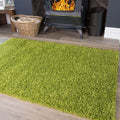 Fern Green Shaggy Rug