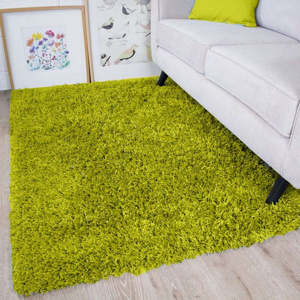 Fern Green Shaggy Rug