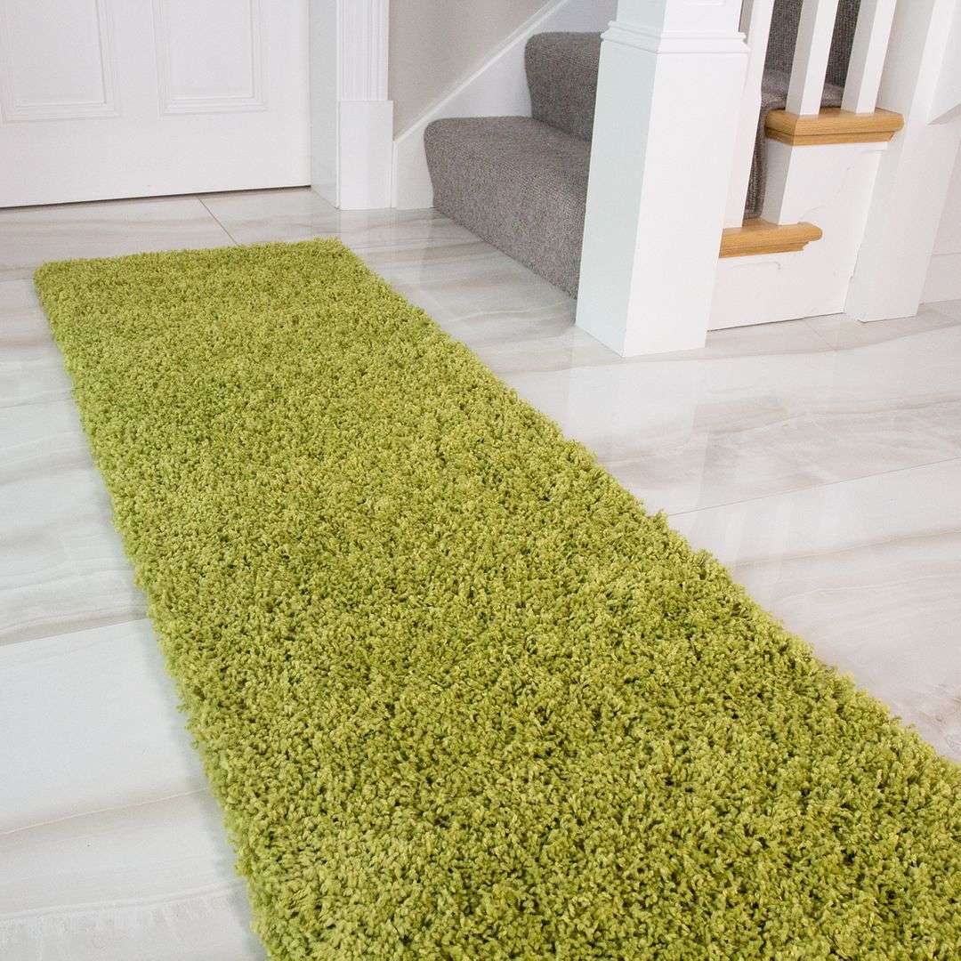 Fern Green Shaggy Rug