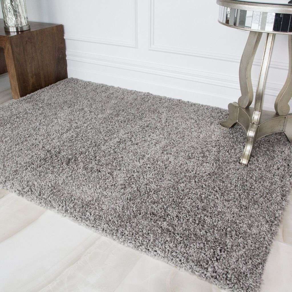 Silver Shaggy Rug