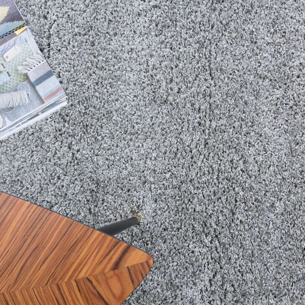 Silver Shaggy Rug