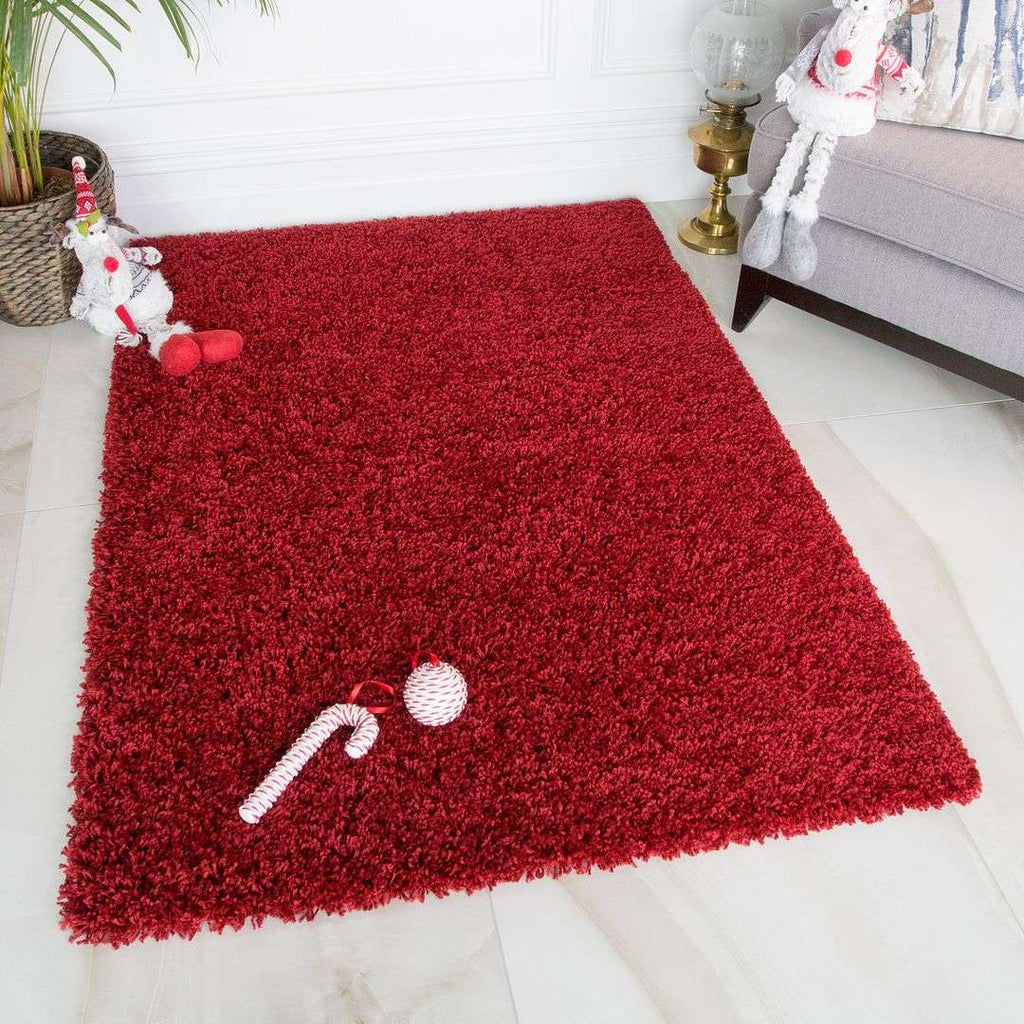 Wine Shaggy Rug