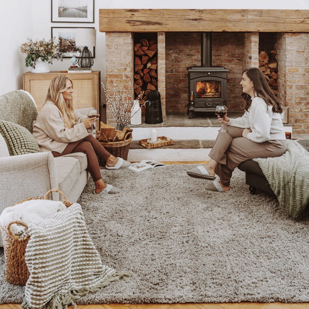 Soft Everyday Silver Shaggy Rug