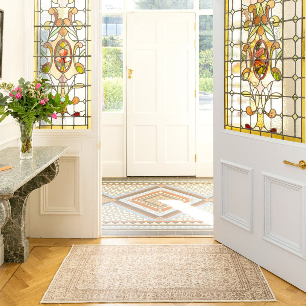 Soft Washable Cream Bathroom Mat - Adeline