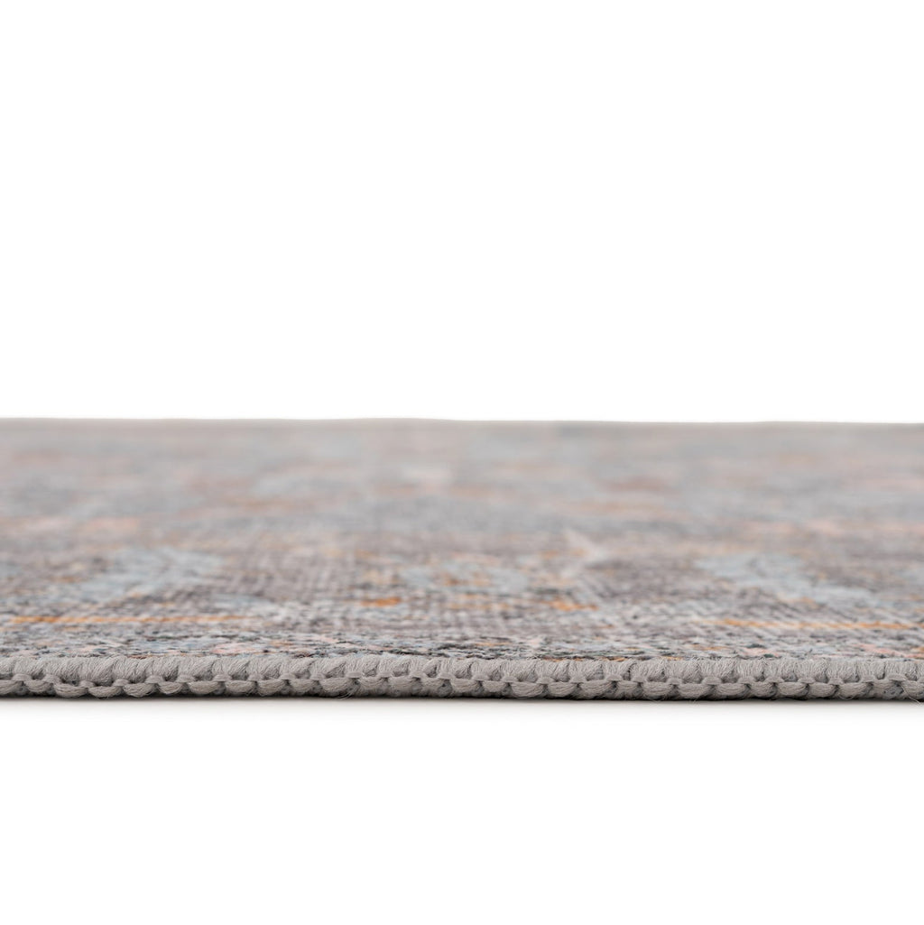 Soft Washable Blue Boho Rug - Clara