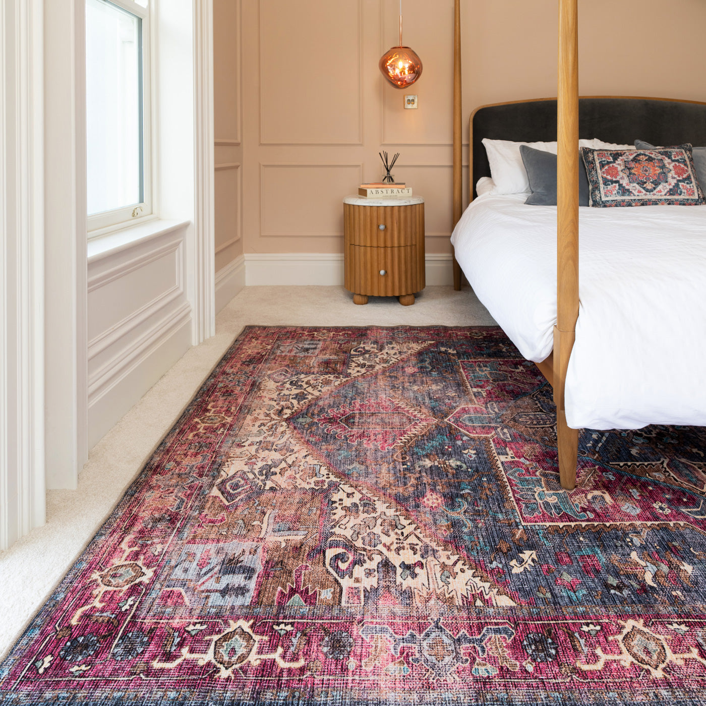 Soft Washable Multicolour Rug - Delphine