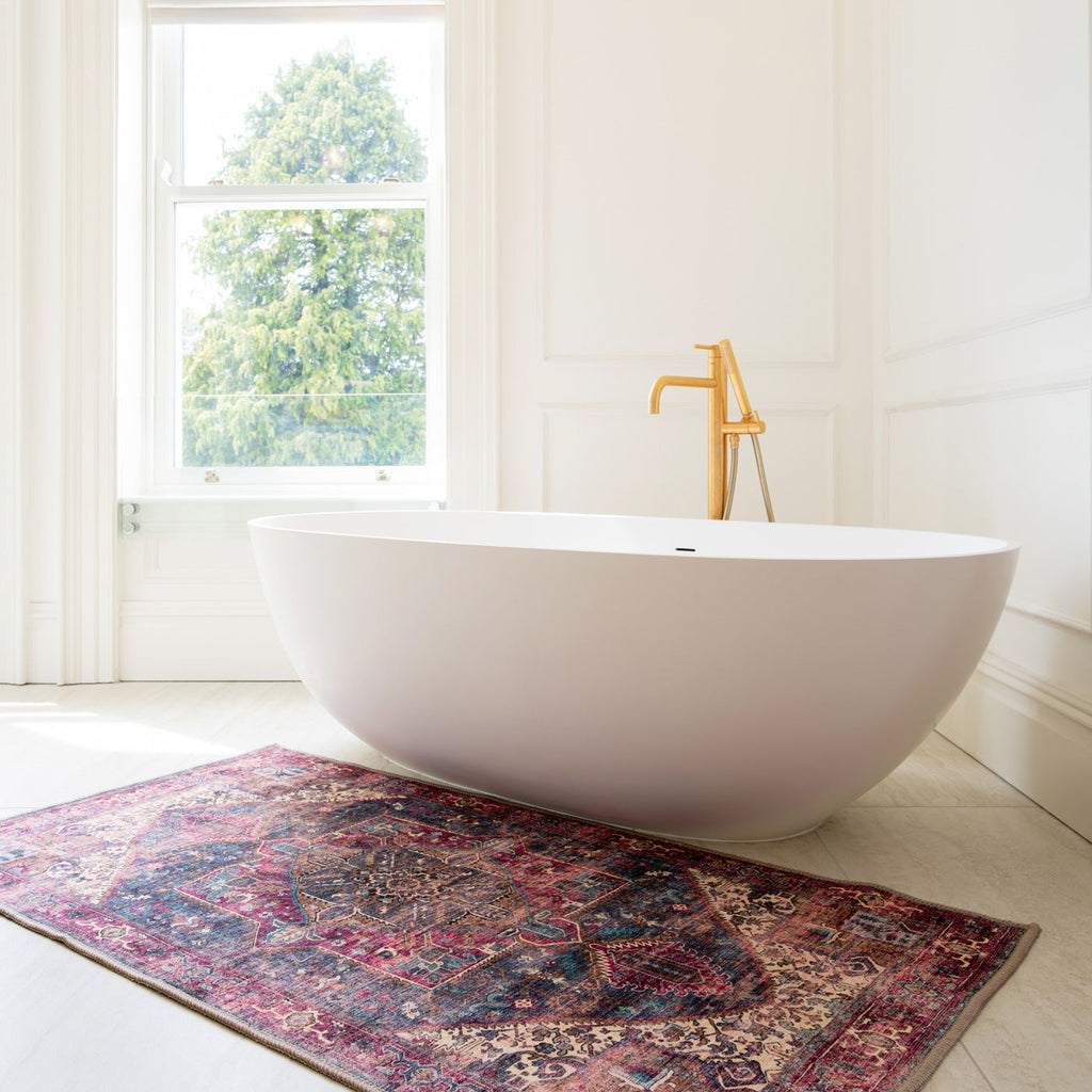 Soft Washable Multicolour Bathroom Mat - Delphine