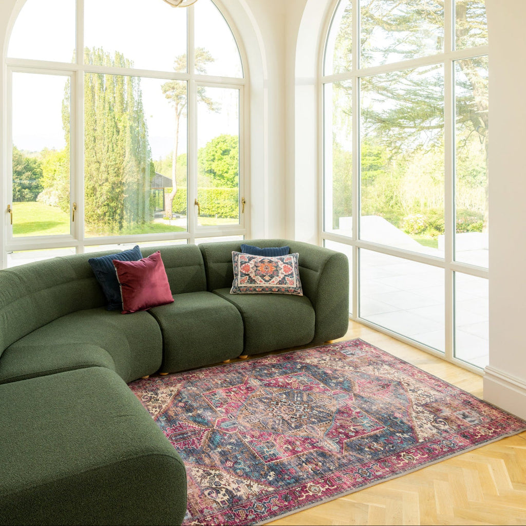 Soft Washable Multicolour Rug - Delphine