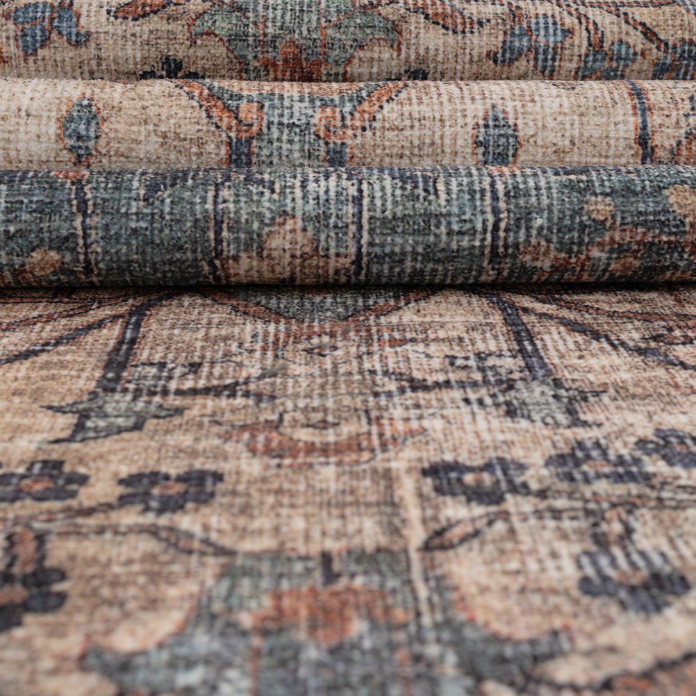 Soft Washable Blue Regency Rug - Dorothea