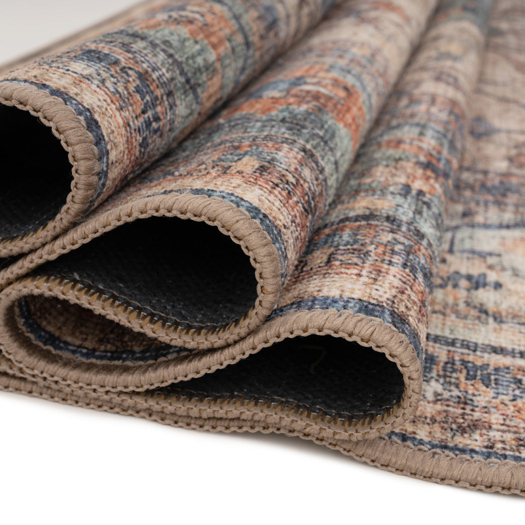 Soft Washable Blue Regency Rug - Dorothea