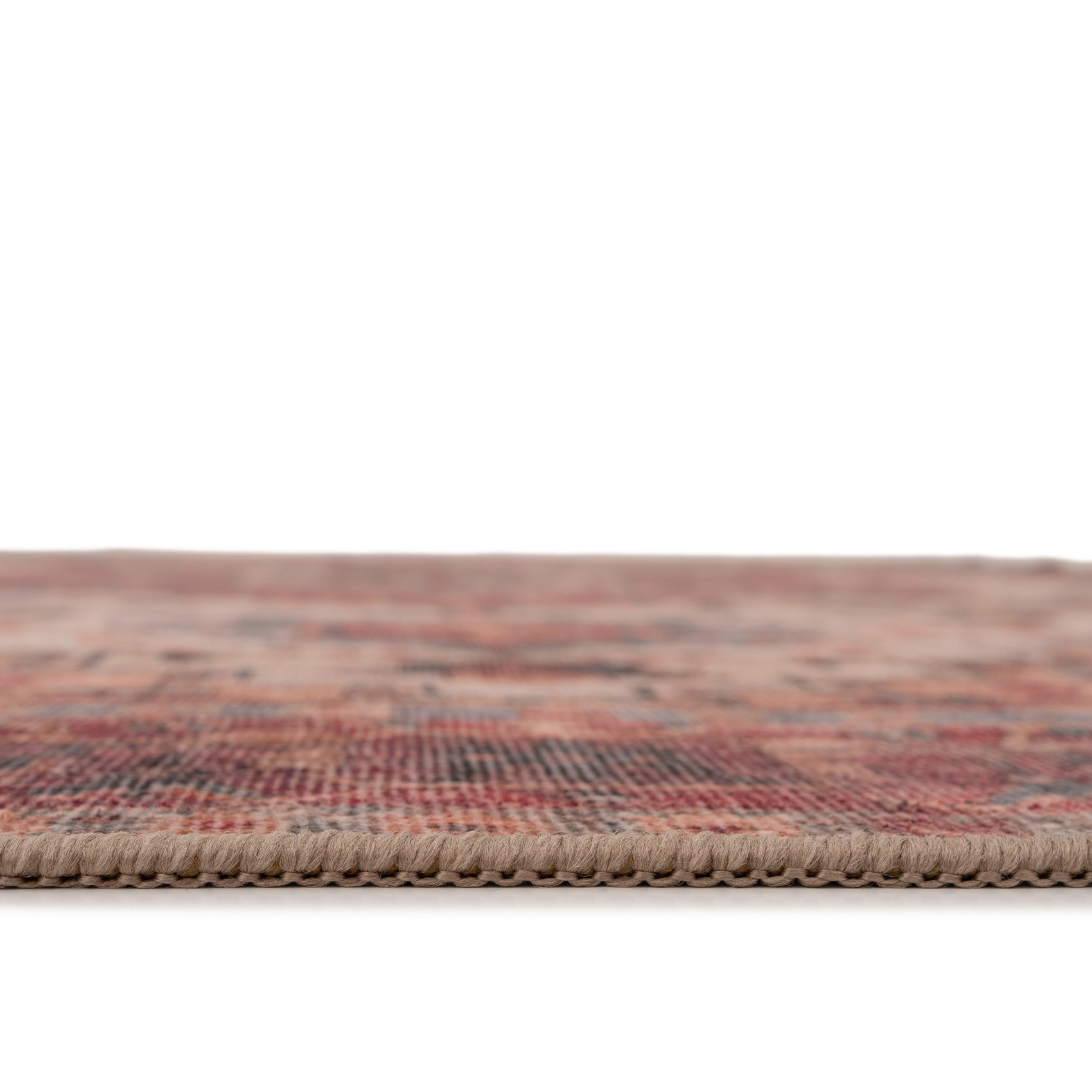 Soft Washable Red Antique Runner - Eliza
