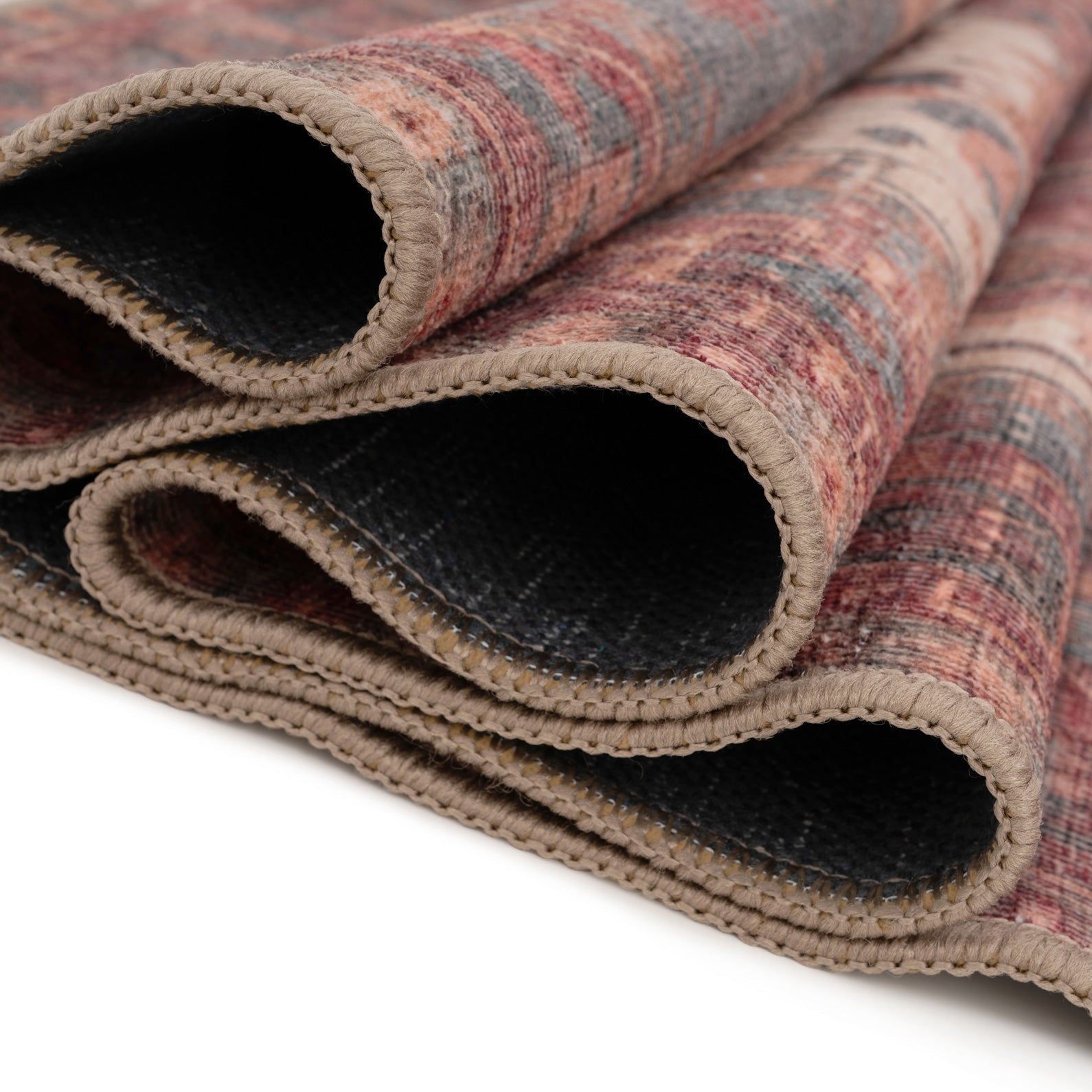 Soft Washable Red Antique Runner - Eliza