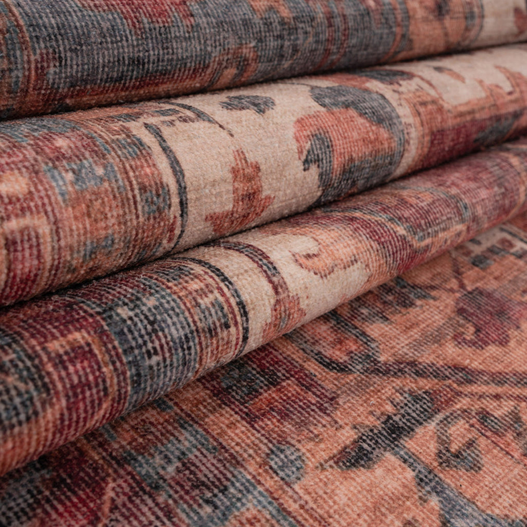 Soft Washable Red Antique Runner - Eliza