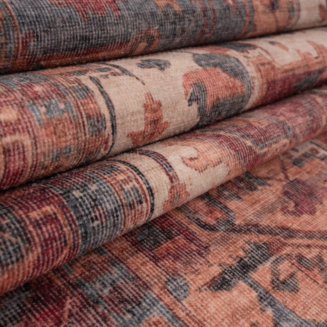 Soft Washable Red Antique Runner - Eliza