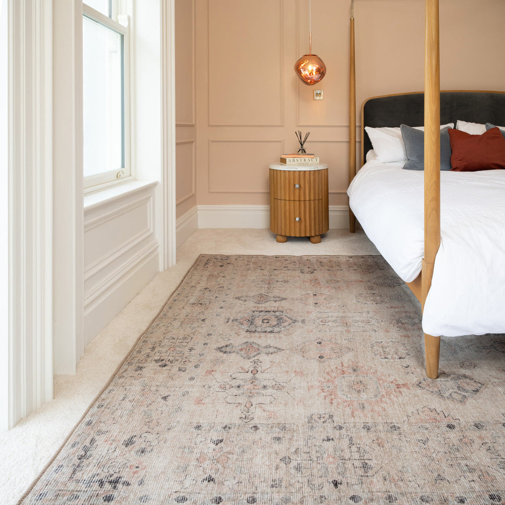 Soft Washable Cream Distressed Rug - Elnora