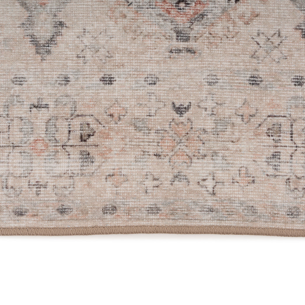 Soft Washable Cream Distressed Runner - Elnora