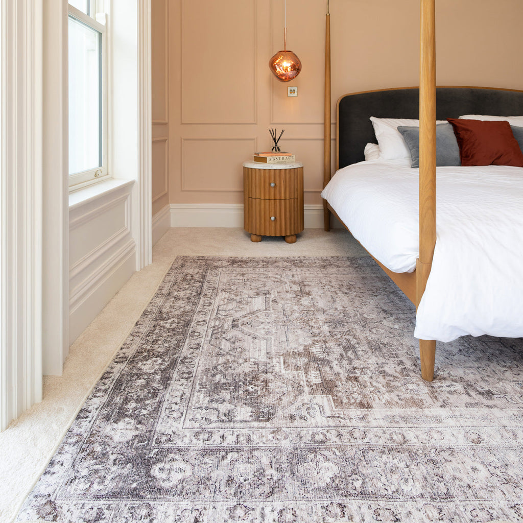 Soft Washable Vintage Greige Rug - Elsie