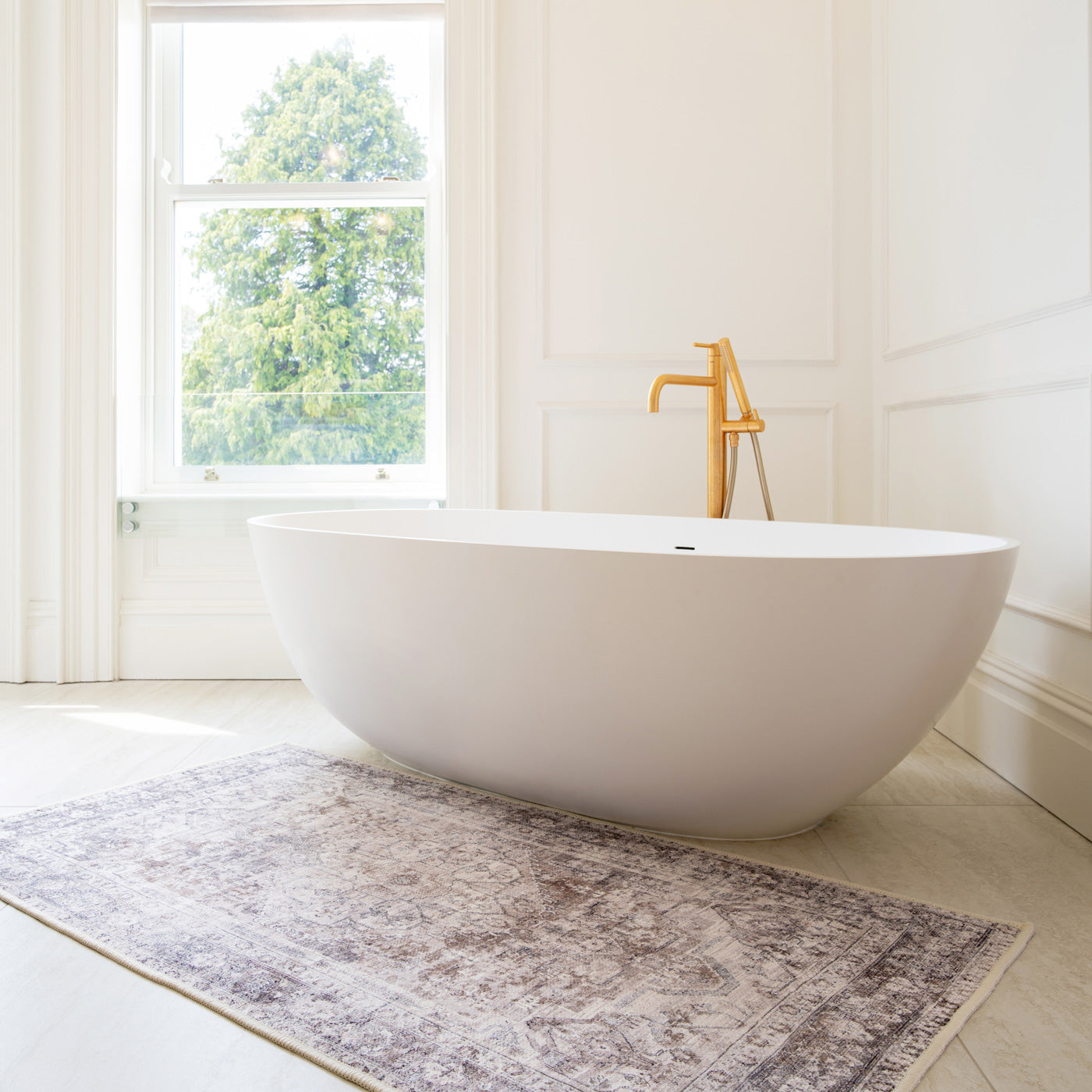 Soft Washable Vintage Bathroom Mat - Elsie