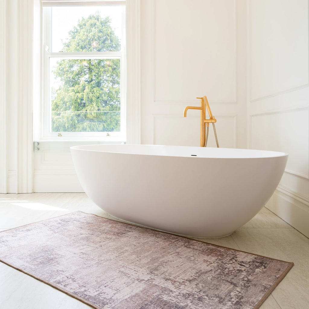 Soft Washable Distressed Bathroom Mat - Ernest