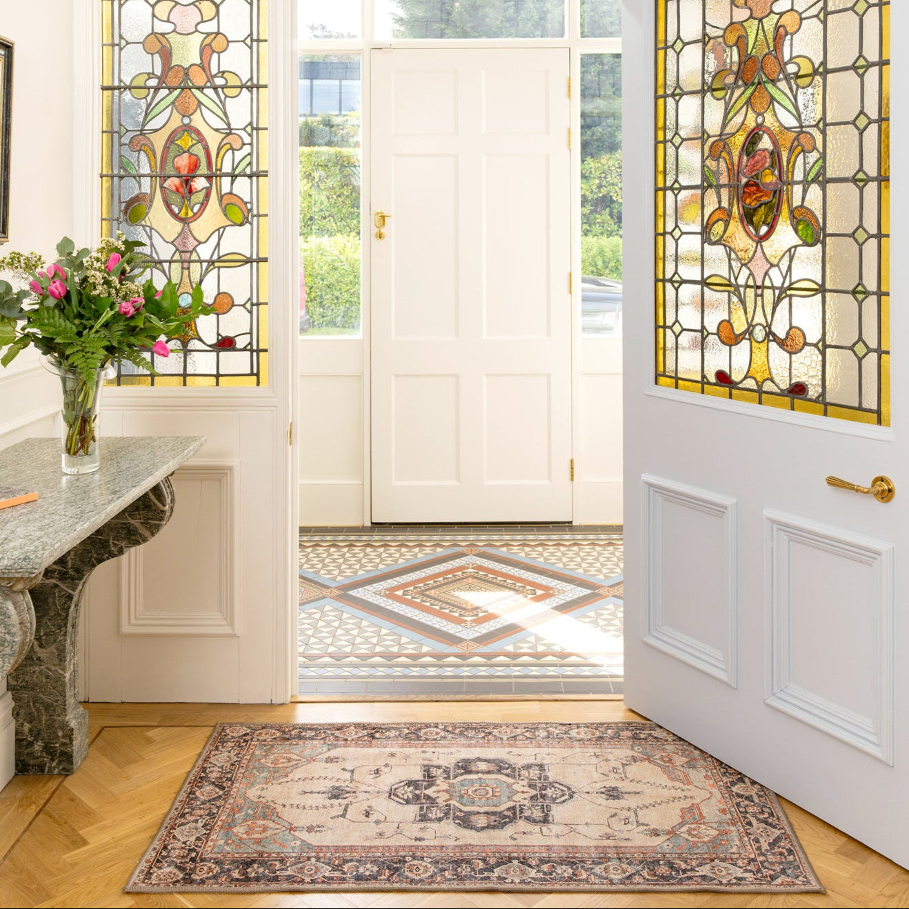 Soft Washable Heritage Doormat - Hazel