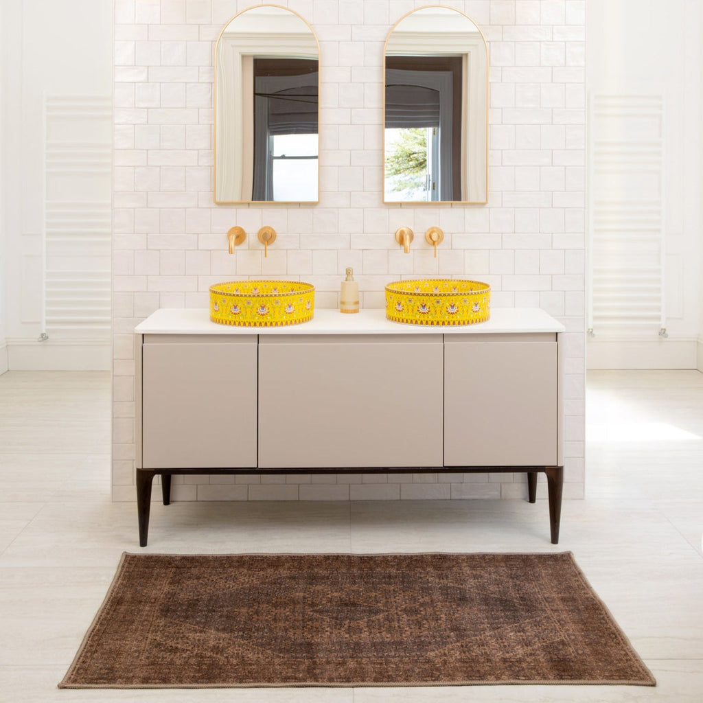 Soft Washable Brown Doormat - Mabel