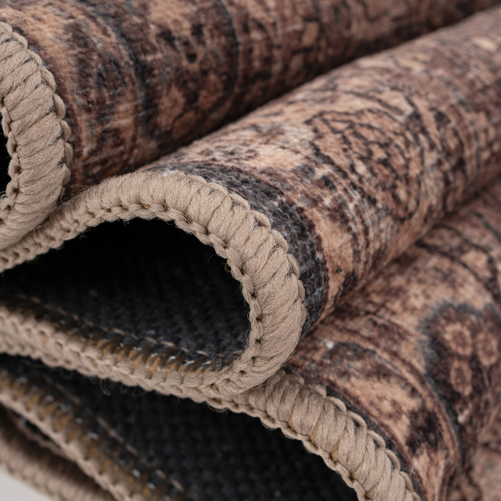 Soft Washable Brown Doormat - Mabel