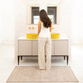 Soft Washable Beige Bathroom Mat - Mariana