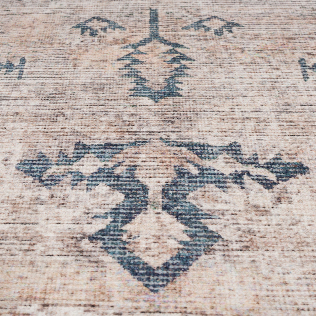 Washable Grey Blue Vintage Rug - Roam