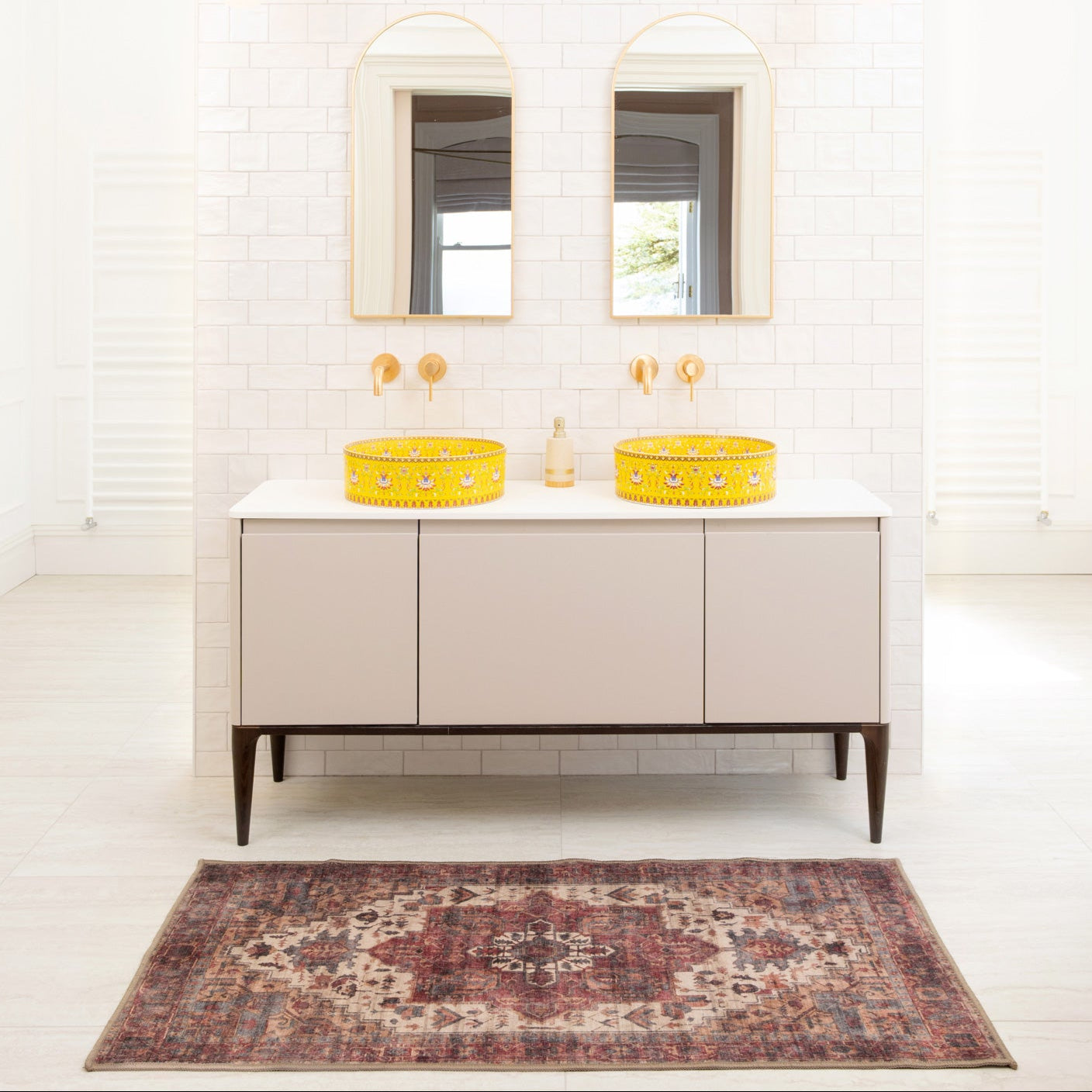 Soft Washable Burgundy Doormat - Rubyana
