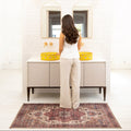 Soft Washable Burgundy Bathroom Mat - Rubyana