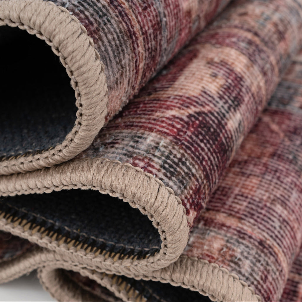 Soft Washable Burgundy Doormat - Rubyana