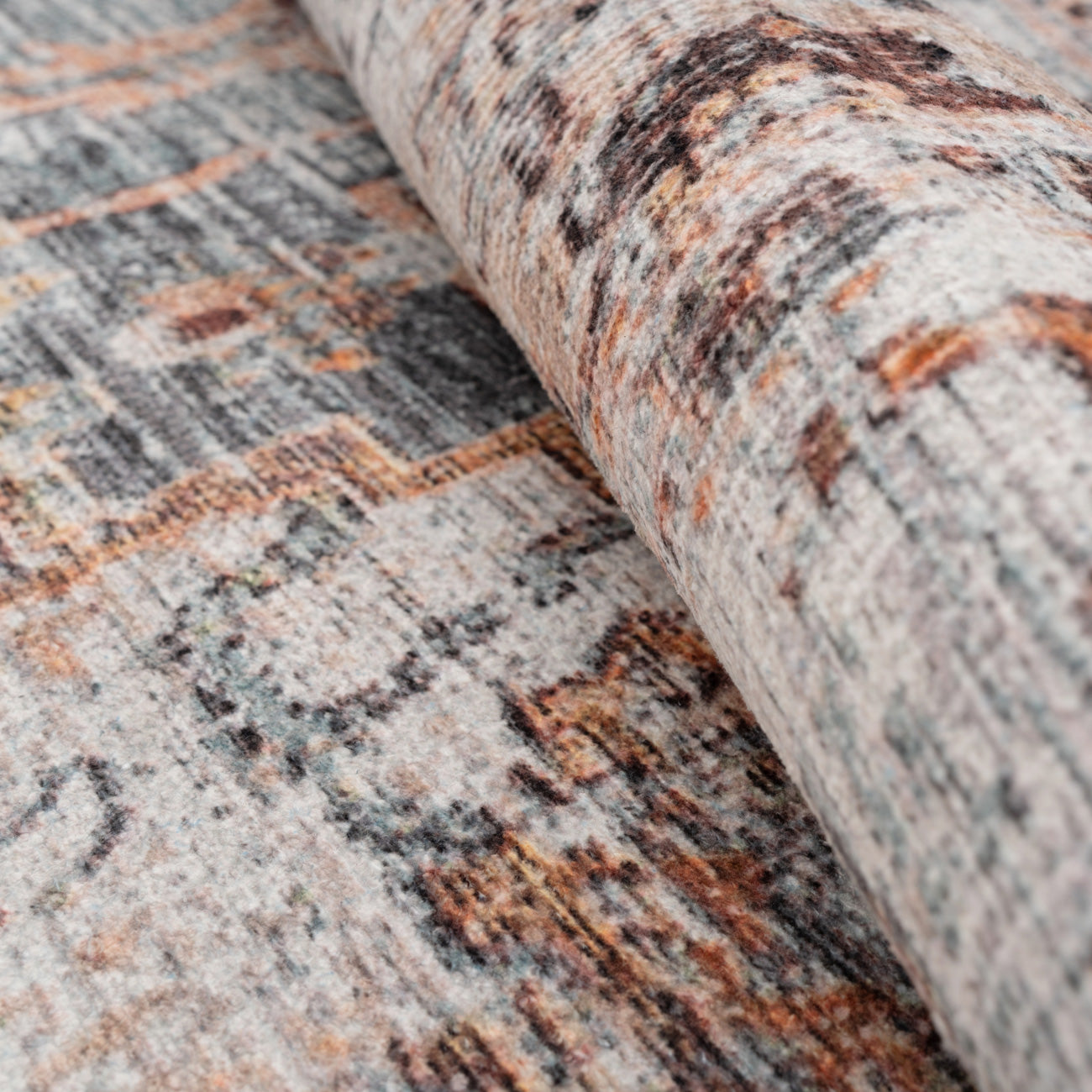 Washable Blue Vintage Runner - Serene