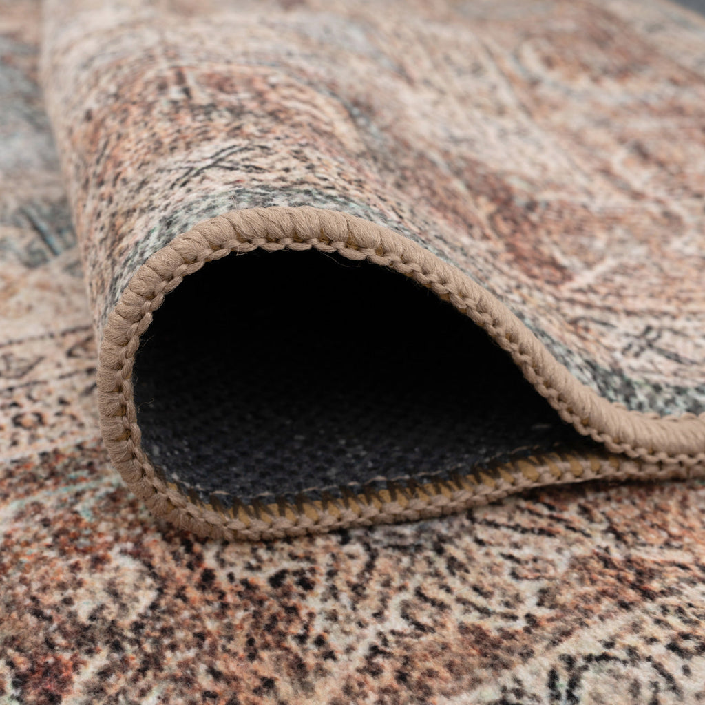 Washable Blue Heritage Rug - Sonder
