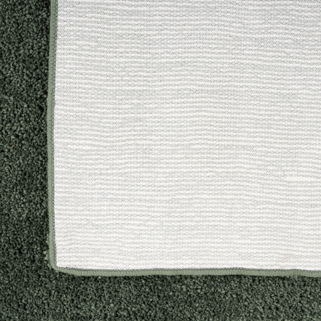 Soft Washable Green Shaggy Rug