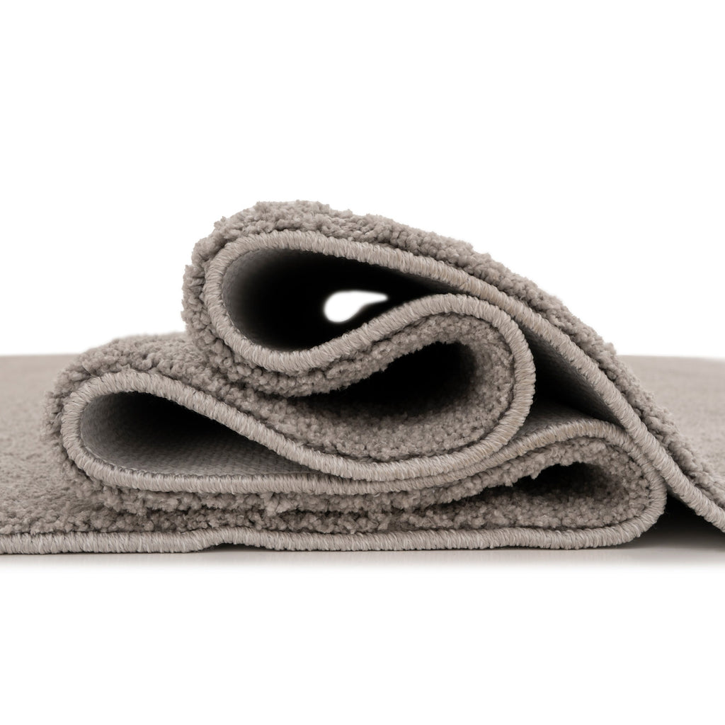 Soft Washable Silver Grey Shaggy Rug